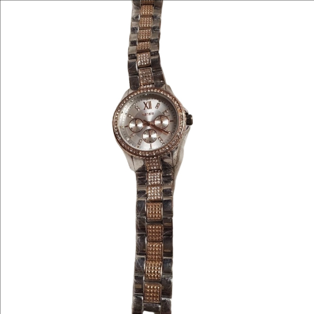 Kensie Gold and Silver Rhinestone Watch